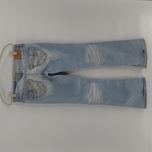 Amethyst light wash flare light distressed whiskered jeans size 7 - Picture 7 of 10